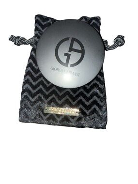 Giorgio Armani Matte Black Round Compact Mirror GWP
